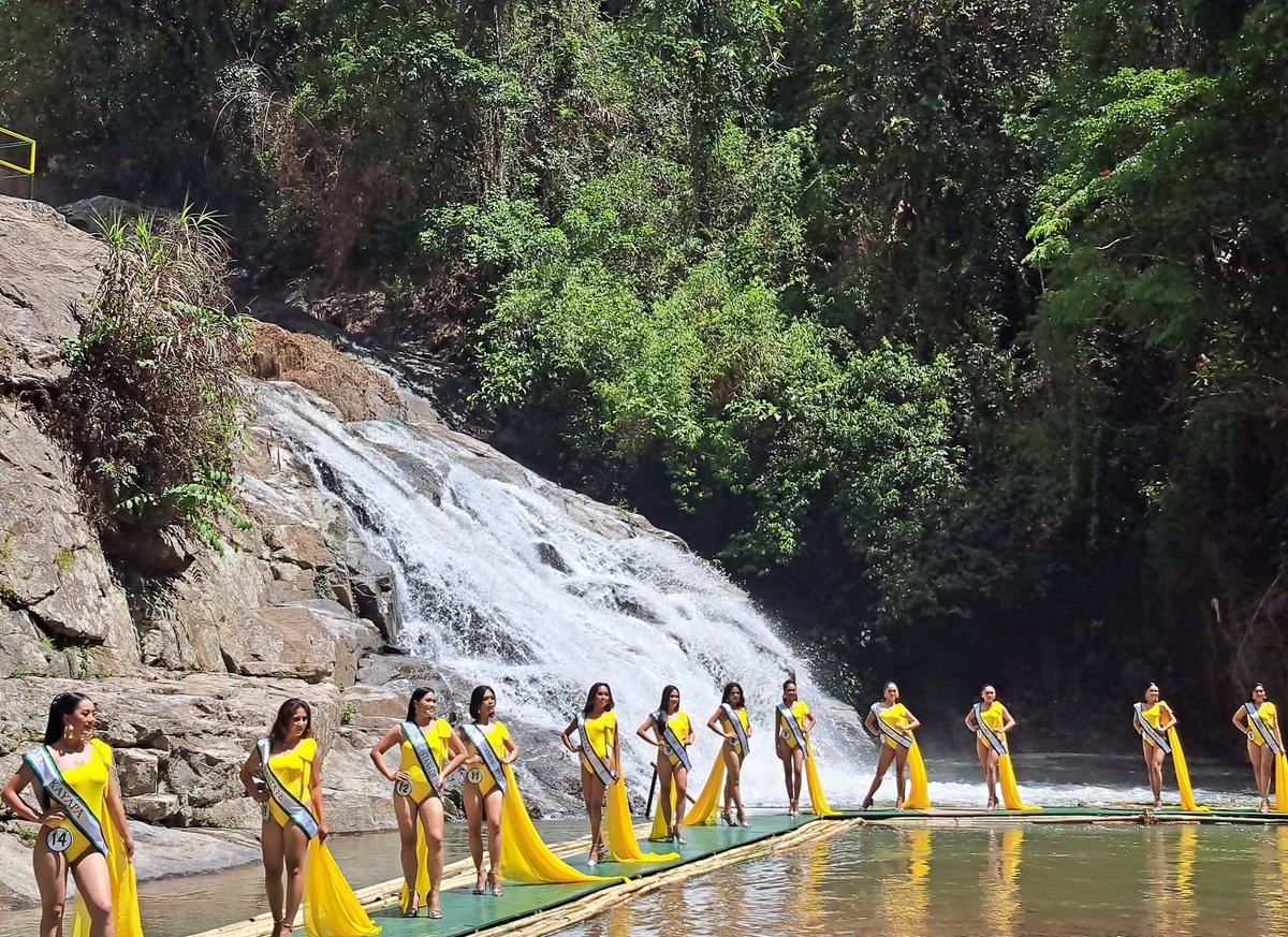 Saniata ti Nueva Vizcaya at Lintungan Falls in Quezon town.